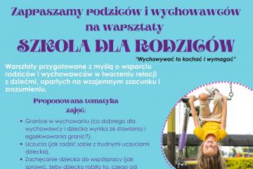 ZAPISZ SIĘ NA WARSZTATY SZKOŁY DLA RODZICÓW